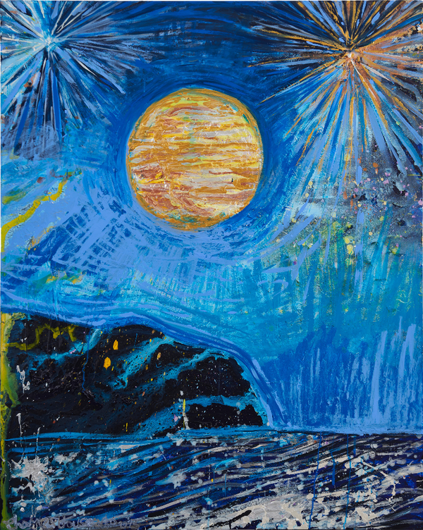 GOLD MOON RISE OVER POINT DUME